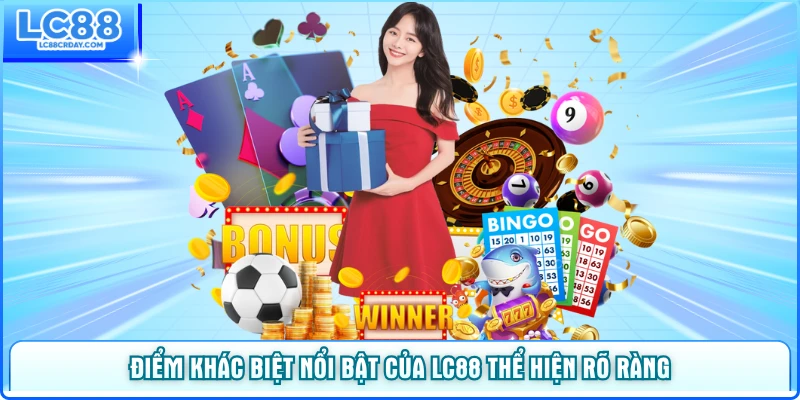 Điểm khác biệt nổi bật của LC88 thể hiện rõ ràng